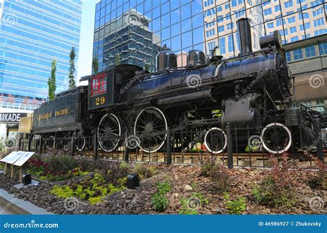 Canadian Pacific Railway Locomotive 29 In Calgary Editorial Photography ...