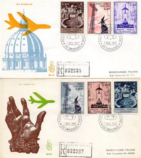 VATICANO 1967 FDC Venetia Club Posta Aerea Racc EUR 4 60 PicClick IT