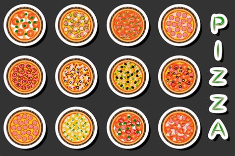 Premium Vector Illustration On Theme Big Hot Tasty Pizza To Pizzeria Menu