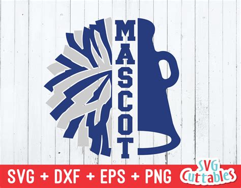 Pom And Megaphone Cheerleader Svg Cut File Svgcuttablefiles