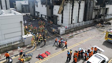 Fire at Lithium Battery Plant in South Korea Kills at Least 22 - The ...