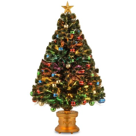 National Tree Company 4 ft. Fiber Optic Fireworks Artificial Christmas ...