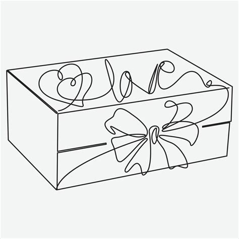 Continuous line hand drawing vector illustration box art 37274974 Vector Art at Vecteezy