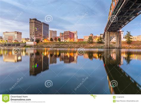 Charleston, West Virginia, USA Skyline Stock Photo - Image of bridge ...