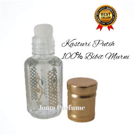 Jual Kasturi Putih Bibit Murni Kemasan Botol Stik Batik Parfum