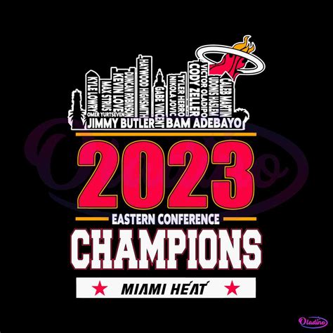 2023 Miami Heat NBA Eastern Conference Champions SVG