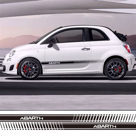 Pair New Arrival Abarth Sport Stickers Decal Car Styling For Fiat