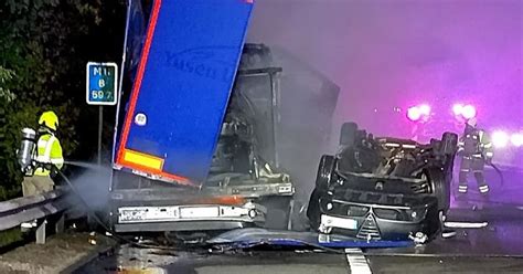 Person Rushed To Hospital After M Lorry Crash Turned Into Huge Fire