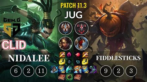 Gen Clid Nidalee Vs Fiddlesticks Jungle Kr Patch Youtube