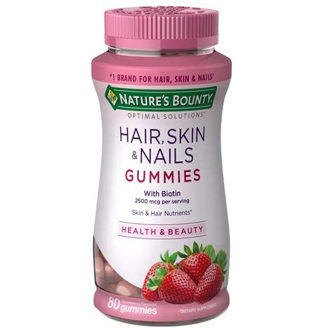 Nature S Bounty Hair Skin And Nails Gummy Vitamins With Biotin Gummies