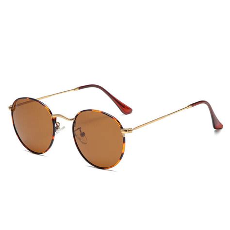 Retro Polarized Round Sunglasses Women Men Vintage Classic Metal Sun