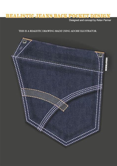 My Realistic Denim Jeans Back Pocket Designs | Jeans masculino, Bolsas ...