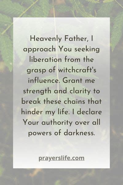 Powerful Prayers Against Witchcraft Control