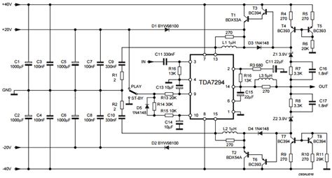 Tda7294 Audio Amplifier Circuit Diagram Circuit Diagram