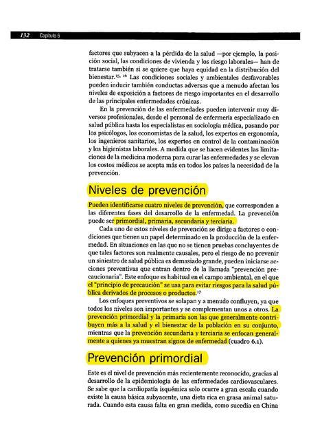 Niveles de prevención Epidemiología Tiroxina Med uDocz