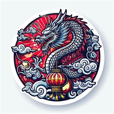 Premium Photo | The Chinese New Year with Dragon Icon and symbol in ...