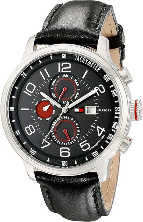 Tommy Hilfiger Orologio Da Polso Uomo Pelle Colore Nero