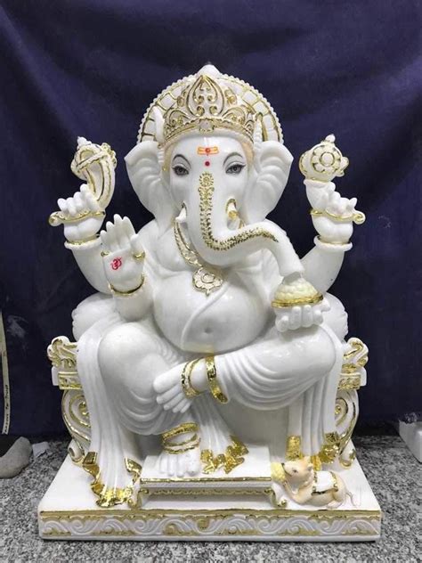 Marble Ganesh Statues Size 12 To 60 Gaurishankar Id 23338807633