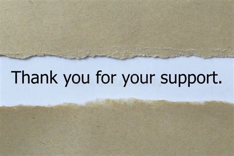 Thank You For Your Support Stock Image Image Of Gratitude 135918347