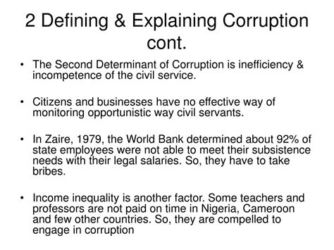 Ppt Chapter 14 Corruption And Development By John Mbaku Powerpoint