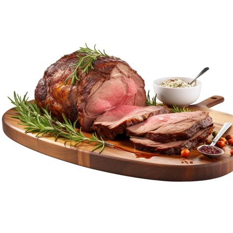 Hot Meat On Wooden Plates Ai Generative 33529187 PNG