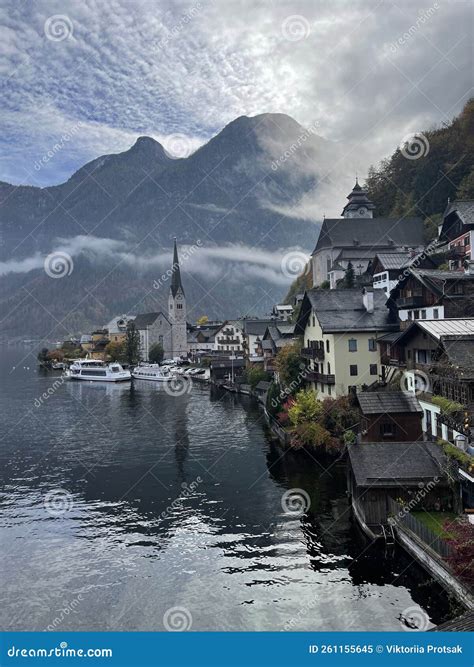 Hallstatt, Austria. Mountain Village in the Austrian Alps Stock Image