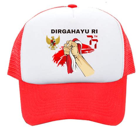 Jual Topi Jaring Jala Trucker Hut Ri Ke Dirgahayu Kemerdekaan