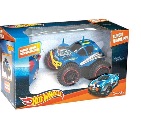 Carrinho De Controle Remoto Hot Wheels Turbo Tumbling 4515 Can Real Brinquedos