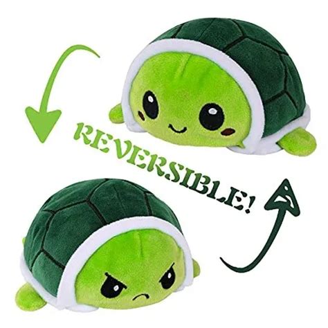 ANVERSE TORTUE PELUCHE Réversible Jouet Tortue Poupée Mignonne pour