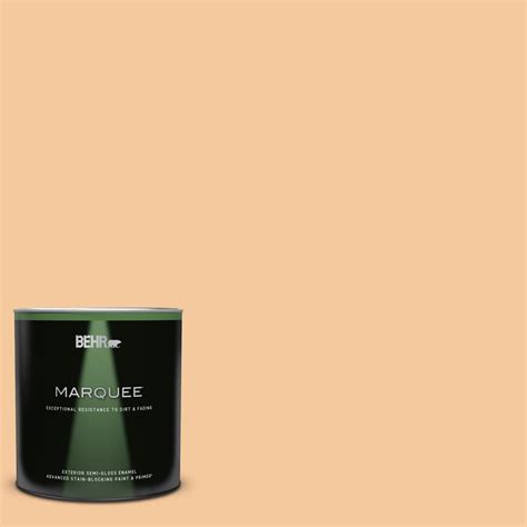 BEHR MARQUEE 1 Qt M240 4 Sheer Apricot Semi Gloss Enamel Exterior