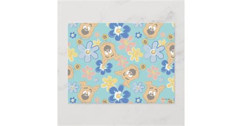 Puppy Scooby Doo Flower Pattern Postcard Zazzle