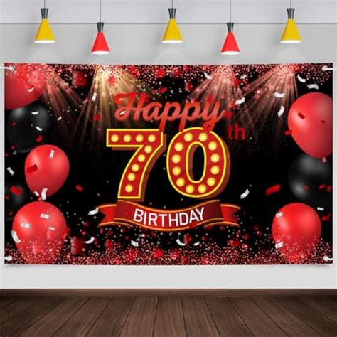 Amazon Happy Th Birthday Backdrop Banner Black And Red