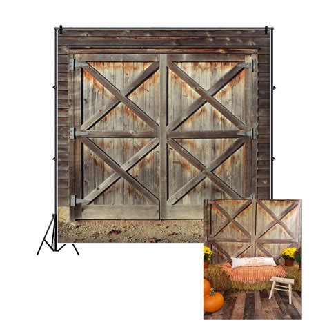 Buy Leowefowa Vinyl Old Barn Door Backdrop X Ft Rural Western Cowboy