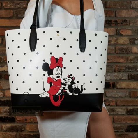 Kate Spade X Disney Minnie Mouse Large Reversible Leather Tote Purse