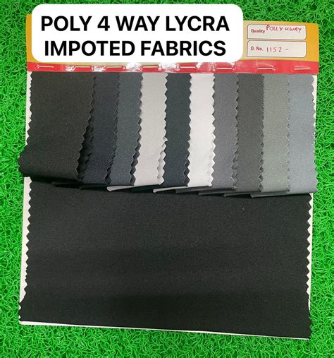 POLY 4 WAY LYCRA IMPORTED FABRICS Print Solid Color Multicolor At