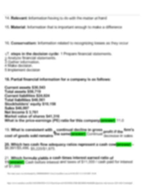 SOLUTION Wgu C213 Final Exam Accounting For Decision Makers Questions