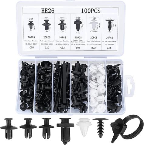 105 Stück Auto Befestigung Clips Universal Befestigungclips