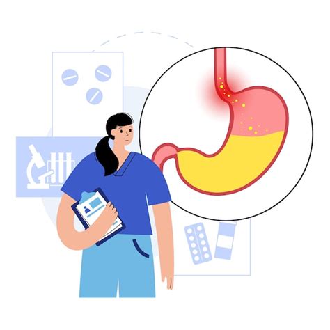 Premium Vector Gastroesophageal Reflux Disease Doctor In Clinic