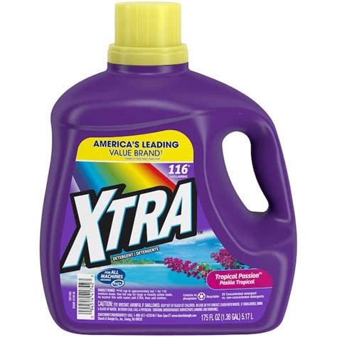 Xtra 175 Oz Tropical Passion 2x Liquid Laundry Detergent 41702 The Home Depot