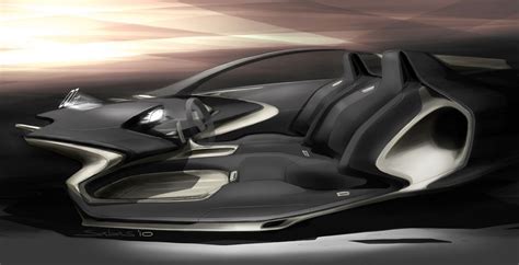 Jaguar C X75 Concept Interior Design Sketch Car Interior Sketch, Car ...