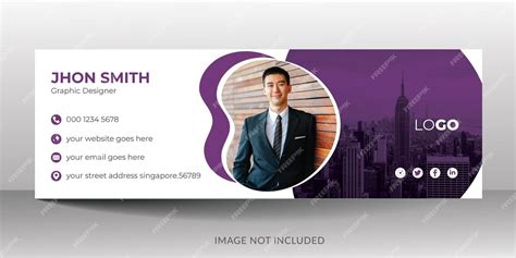 Premium Vector Modern Corporate Email Signature Footer Design Template