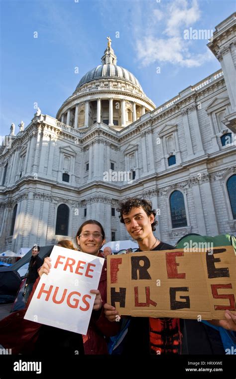 Occupy London Anti Capitalism Demonstration In London Stock Photo Alamy