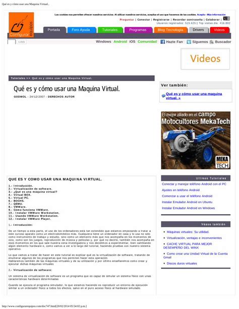 PDF Qué es y cómo usar una Maquina Virtual como instrumento de