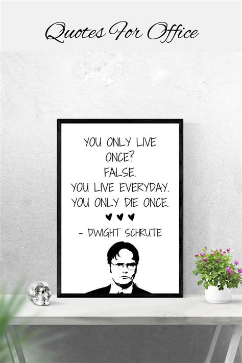 Dwight Schrute Quotes The Office Tv Show Quotes Dorm Wall Art