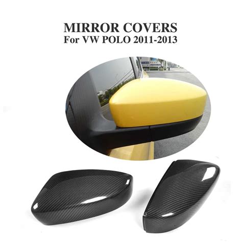 Carbon Fiber Black Full Replacement Type Side Mirror Covers Caps For