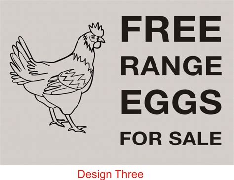 1 X Free Range Eggs For Sale Sign A3 Size Approx Rigid Outdoor Sign Variations Available