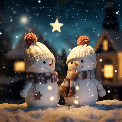 Premium Ai Image Christmas Snowman With Hat And Scarf In Snow Universe