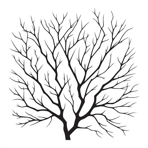 Minimal Autumn Naked Tree Vector Silhouette 36286015 Vector Art At Vecteezy