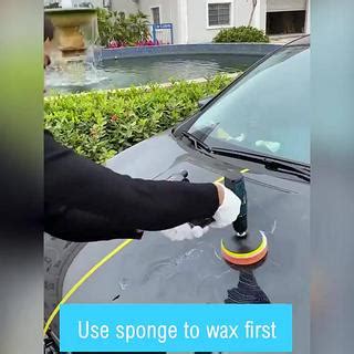 Pcs Set Car Polishing Disc Self Adhesive Buffing Waxing Sponge Wool