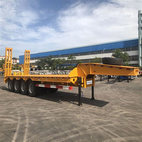 60ton 80ton Excavator Dozers Low Loader Trailer China Trailer Factory